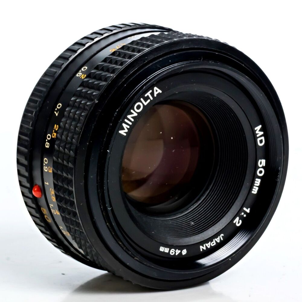 Minolta MD 50mm F2 1:2 Prime Manual Focus Lens